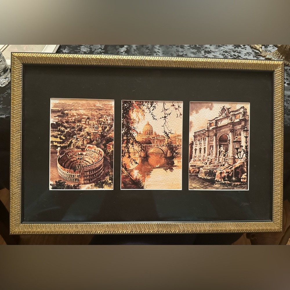 Framed Watercolor Paintings of Italy
